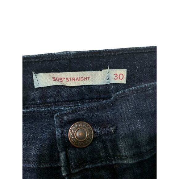 Levi's 505 Straight Jeans Women's Size W30L32 Blue Mid Rise Stretch Denim - Picture 5 of 8